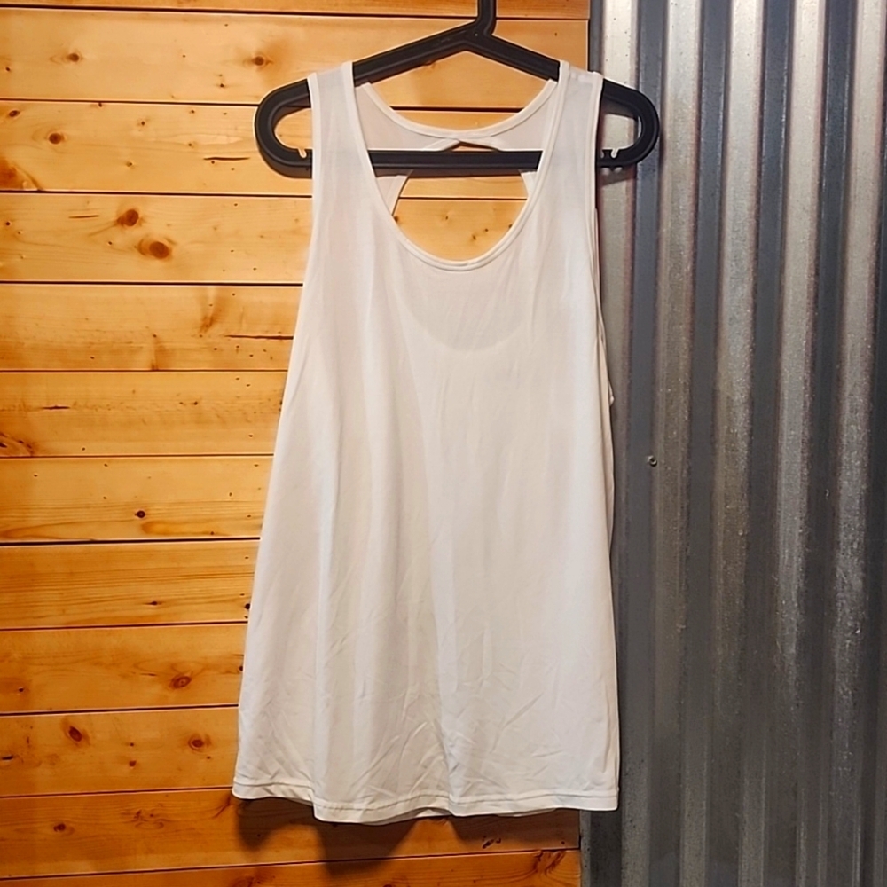 ZYIA White Twist Tank Top Size 3XL New